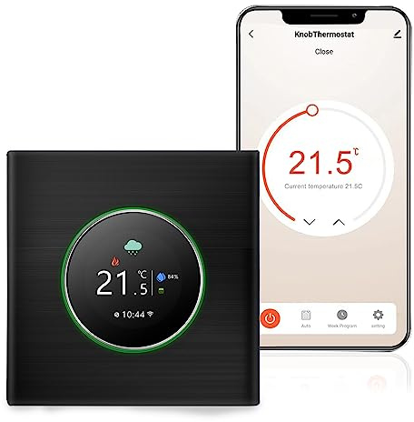 Kavolet WiFi Smart Thermostat Temperaturregler für Warmwasserbereitung 5A, Raumthermostat, Wöchentlich programmierbare Tastensteuerung/Mobile APP/Sprachsteuerung Kompatibel mit Alexa/Home
