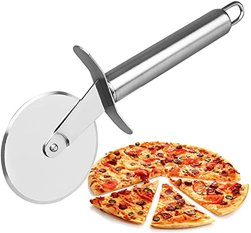 ZAANU Pizzaschneider, Pizzaschneiderrad aus Edelstahl 304, superscharfer Pizzaschneider-Rocker mit rutschfestem Griff, leicht zu reinigen, Corte De Pizza, Pizzarollenmesser /8