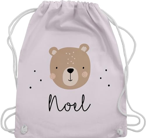 Turnbeutel Rucksack - Süßer Bär I Bären I Bärenmotiv I Bear - Unisize - Pastell Rosa - personalisierte geschenke kinder kindergarten wechselbeutel teddy name sporttasche personalisierter junge