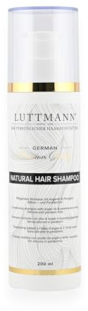 LUTTMANN® Natural Hair Shampoo - Perücken Haarersatz Zweithaar Shampoo – Intensive Reinigung für sämtliche Echthaarperücken, Haarteile sowie für Extensions und Eigenhaar (200ml)
