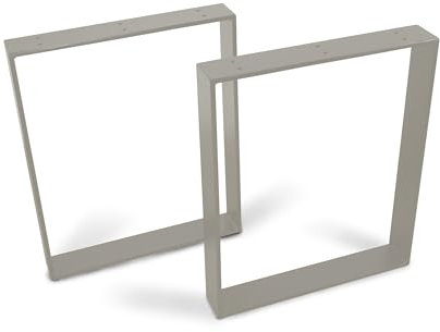 modernLOFTart Tischbeine Metall Tischkufen 2 Stück - Tischgestell Metall aus 1cm Dickem Flachstahl Gefertigt - Tischfüße für Esstisch, Schreibtischbeine, Konferenztisch Füße