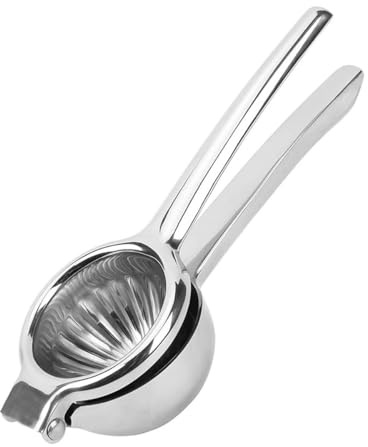 ZONADAH Hand-Entsafter aus Edelstahl, Zitronenzange, tragbare Obstpresse, manuelle Limettenpresse mit großer Schüssel, handgefertigtes Zubehör für die Küche und Zuhause