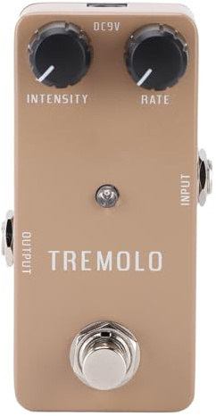 Focket Pedal de Efectos de Guitarra, Pedal de Efecto Trémolo Pedal de Trémolo para Guitarra Eléctrica con Bypass Verdadero, Fácil Ajuste Pedal de Efecto de Tipo único de Velocidad