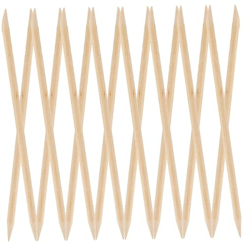MERRYHAPY 200pezzi Bastoncini in Legno Per Unghie Strumenti Per Spingere Le Cuticole Per Manicure e Pedicure Portatili e Facili Da Usare