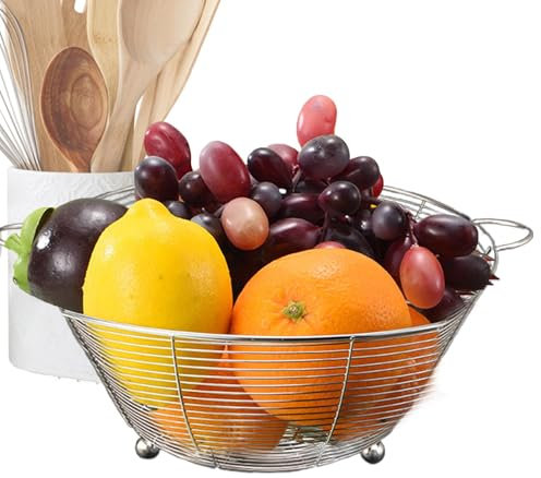 Panier à linge à légumes en acier, passoire en acier inoxydable, passoire à légumes, bol de rinçage alimentaire, égouttoir en fil métallique, passoire de cuisine pour la cuisine, passoire en acier