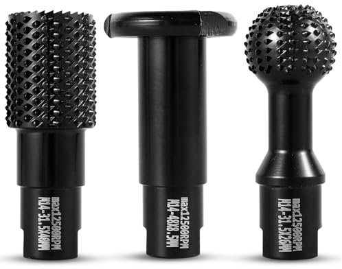 Magicbox Kugelfräser Holz Schnitzen, 3 Stück Winkelschleifer Holzfräse, Holzfräser für 115/125 Winkelschleifer, Frässcheibe für Winkelschleifer Holz, Kugelmeißel Holzbearbeitungswerkzeuge