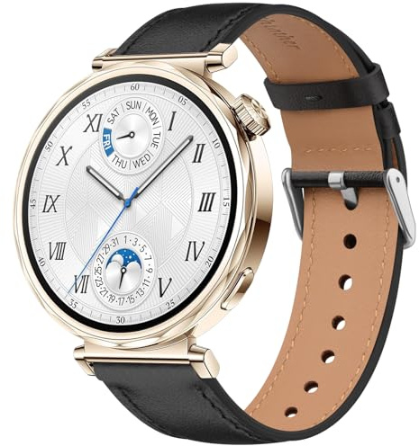 Meliya für Huawei Watch GT 6 5 4 41mm Armband Damen Herren, Weich Leder Uhrenarmband 18mm für Huawei GT5 Pro 42mm/Watch 5 42mm Smartwatch Ersatzarmbänder