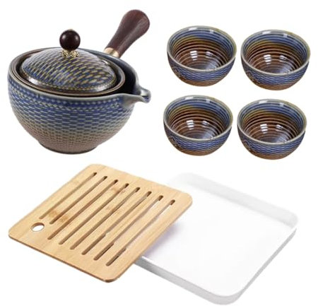 Cabilock 1 Set Reise Teeset Teekessel Reise Teegeschirr Set Chinesisches Teebrauset Rotierender Teebereiter Keramik Teetasse Set Drehbare Teetasse Set Keramik
