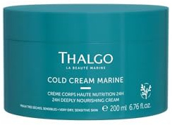 THALGO Fuktgivande kroppskräm – intensivvård för torr hud, känslig konsistens, långvarigt skydd, 200 ml