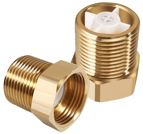 2 Stück 3/4 Zoll Messing Rückschlagventil, Rückflussverhinderer mit Außengewinde und Innengewinde, 3/4'' Rücklaufventil, Rückschlagventil Abwasser für Wasserleitungen, Warmwasserbereiter