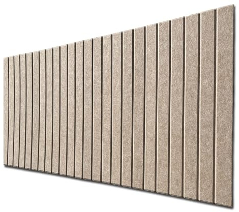 DECCART 3D Paneele 120x60 cm | Filz Wandpaneele selbstklebend Pinnwand Wandpaneel Wandplatten wand Wall panels Lamellenwand Filzbrett