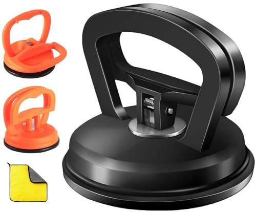 JONURMAFY Extractor de abolladuras, 3 unidades, extractor de abolladuras de coche, ventosa para reparación de abolladuras de automóviles, pantalla, vidrio, azulejos y objetos en movimiento (negro +
