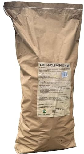 BIOGRILL Grill Holzkohle aus Buche/Eiche/Esche 10 kg – BBQ Kohle für Holzkohlegrill, Steakhouse – Premium Qualität, Hartholz Grillkohle für Perfektes Grill, Extra Lange Glut, Charcoal (10 kg)