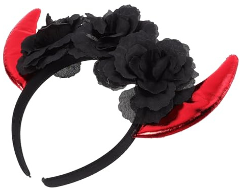 WRITWAA Halloween Stirnband Mit Horn Ornament Teufelshorn Haarband Für Party Dekoration Leicht Und Angenehm Zu Tragen Geeignet Für Erwachsene
