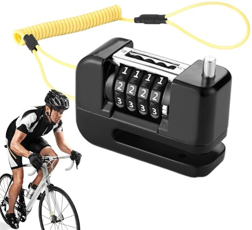 Bloqueo De Frenos - Bloqueo De Combinación De Acero Reforzado, Equipo Antirrobo | Bloqueo De Stopper De Disco Rust, Un Inmovilizador De Rueda Impermeable Ambiental Accesorio De