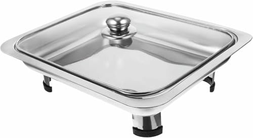 SXYKXYDL Chafing Dishes Piatto Rettangolare Lungo Vassoio Buffet in Acciaio Inossidabile Chafing Dishes Set di stoviglie per Catering a Quattro Gambe