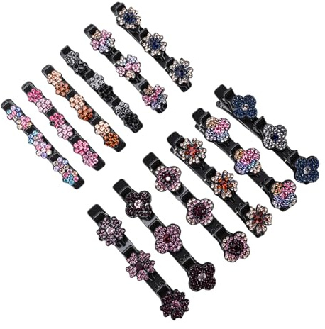 ZJchao Pinces à Cheveux, Paquet de 12 Pinces à Bec de Canard Double Couche avec Plastique et pour Femmes Filles, Maintien sécurisé pour le Coiffage, le Travail, les Mariages, les (12PCS)