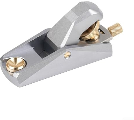 Honseadek Cepillo de bloque de aluminio de ángulo bajo, diseño de boca ajustable, herramienta de mano portátil para cortar madera fina, alisar bordes, tareas de carpintería (B)