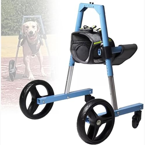 Hunde-Rollstuhl,Rollstuhl Mit 4 RäDern,Verstellbarer Wagen,VollstäNdige UnterstüTzung FüR Vorder Und Hinterbeine,MobilitäTshilfe Hunde Katzen Hinterbeinbehinderung,LäHmungen Oder Verletzungen(XS,Blue)