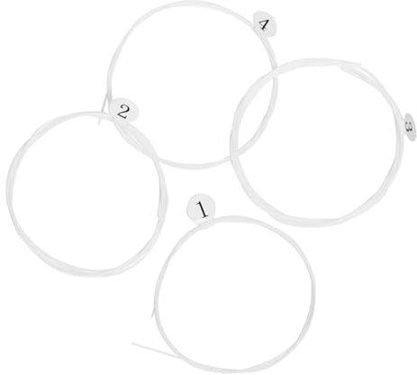 Healifty 4 Stück Nylon Ukulelensaiten Ersatz für Ukulele mit Sauberem Klang Kostengünstig Weiß 21/23/26 Zoll Zubehör für Ukuleleninstrumente