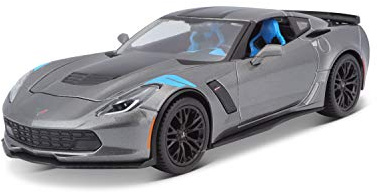 Bauer Spielwaren Maisto Corvette Grand Sport '17 1:24 Modellauto, 31516-00000002, Grau