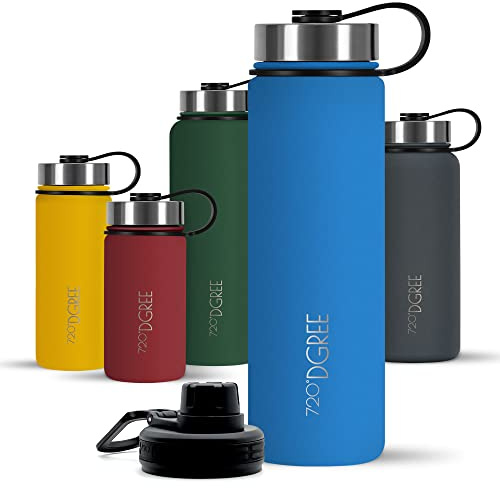 720°DGREE Borraccia Termica “noLimit“ 410ml, 530ml, 710ml, 950ml, 1200ml - Senza-BPA, Acciaio Inox, Doppia parete, Prova Perdite anche per Acido Carbonico - Borraccia Termos +Tappo Sportivo Gratuito