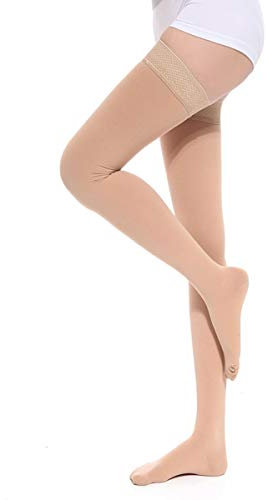 Egurs Oberschenkel Kompression Socken (30-40 mmHg) Elastisch Kompressionsstrümpfe für medizinische, Athletic, Ödeme, Krampfadern, Schwangerschaft, tibiakantensyndrom, Pflege Haut M