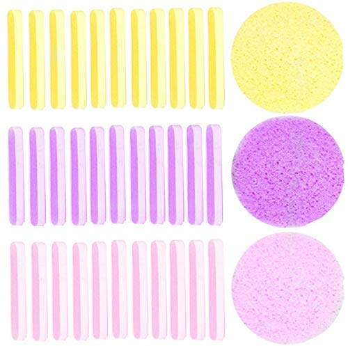 RuishiLinh 36 Pcs Compressed Facial Sponge Make Up Sponges Beauty Sponge Face Cleansing Washing Sponge Makeup Tool for Facial Cleansing Exfoliating Spa Massage Makeup Remova