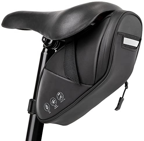 Nasjac 1.2L Cycling Under Seat Bag - Waterproof Reflective Mountain & Road Bike Storage Pack