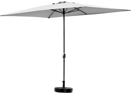 Habitat et Jardin Parasol rectangulaire inclinable Sol 2 - 2 x 3 m - Gris