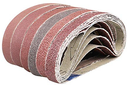 10 pz/set 330 * 10mm Nastri abrasivi 40-800 Grana carta vetrata Bande abrasive per levigatrice a nastro Strumento abrasivo Lucidatura in legno morbido per metalli, 10 pezzi P180
