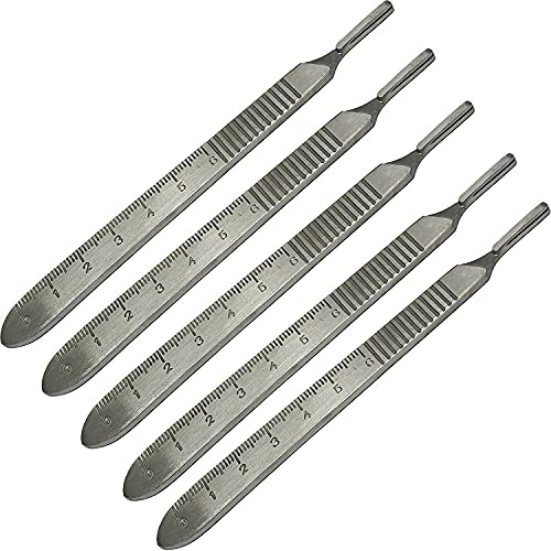 YNR Scalpel Handle No.4 Fits Various Standard Blades - Surgical,Sign,Craft,Card Making Cutter,Podiatry,Dental (2 Handles)