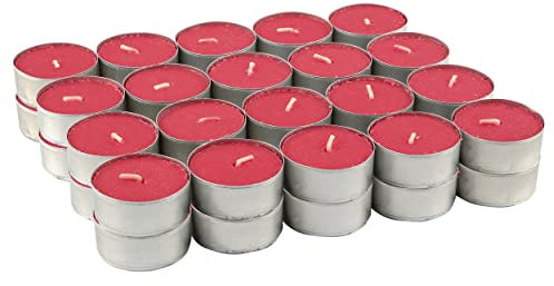 40 Stück Duftkerzen Teelichter Waldfrüchte Duft, Rot Duftteelichter Waldfrüchte