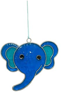 Elephant Suncatcher Zoo Animal Window Decor Patio Kids Bedroom Decoration Resin Childrens Animals Hanging Home Decor Fun Novelty Accessory