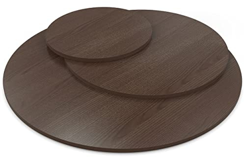 AUPROTEC Tischplatte 19mm rund Ø 800 mm Eiche Piemont Mokka Holzplatte melaminharzbeschichtet Spanplatte mit Umleimer ABS Kante Auswahl: 80 cm