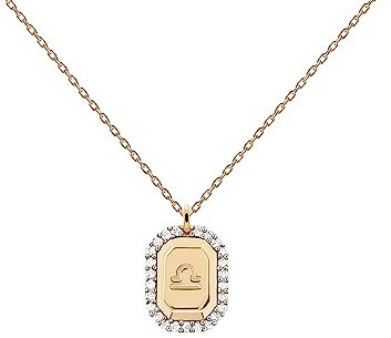P D PAOLA Damen-Halskette Sternzeichen Waage Silber vergoldet CO01-574-U