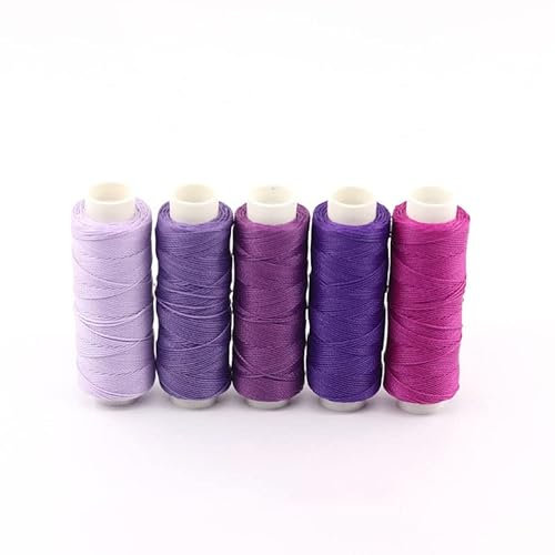 KEOJI 50 m/Rolle bunter runder gewachster Faden 0,65 mm Breite für Heimwerker-Lederhandwerk, Nähfaden, Schuhe, Handtasche, Gepäck, Zubehör, 11 Fuchsia