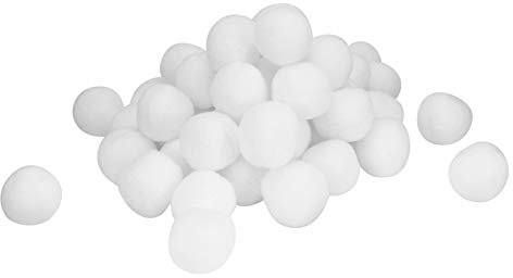 Chrees 50 Stück Schneeball Weiß Künstliche Schneebälle Indoor Schneeball Kämpfe Weiche Plüschbälle, Indoor Snowball Fight, 7 cm