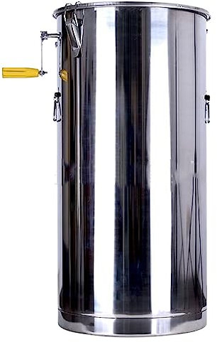 WRJAHCG Manuelle Honigschleuder, 2 Rahmen 304 Edelstahl Honey Extractor, mit Abdeckung aus Edelstahl und Handhaben, für Imker und Bienenzüchter Zubehö,2 Frame