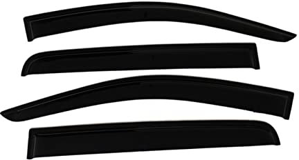 DZSMACHENGSM Windabweiser Für Ford Für Ranger Für Raptor Seitenfensterabweiser 2012 2013 2014 2015 2016 2017 2018 2019 2020 2021 Sonne Regenschutz Fensterblende(Schwarz)