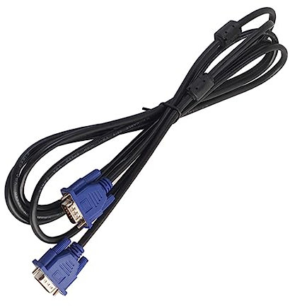 Uonlytech Cable Vga Macho a Macho 3 Metros con Núcleo de Ferrita para Ordenador y Monitor, Conexión Vga Alta Resolución, Compatible Pc, Proyector y Pantalla Led, Color Negro