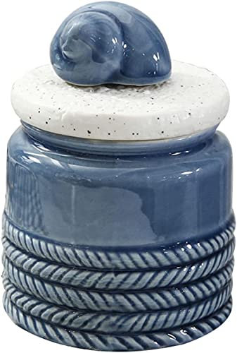 Juego de azucarero de cerámica con tapa y cuchara, azucarero azul para café y té, recipiente para condimentos para almacenamiento de cocina, diseño de caracola