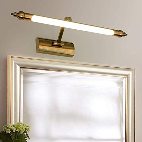 SSNCcNC B, Amerikanische Spiegellampe Bad Vintage Spiegel Vorne Licht LED Neutrales Licht 4500K 8W Schminktisch Spiegelleuchte Make-up Spiegellicht Antik Wandbild Wandleuchte 45CM