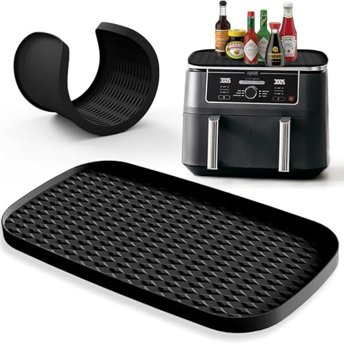 Ninja AF500EU AF400EU AF451EU Heißluftfritteuse Zubehör, Airfryer Zubehör Aufbewahrungsregal Silikonmatte für Ninja Foodi Max Dual Zone 9,5L-10,4L