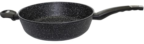 ELO Schmorpfanne Granit Evolution 28 cm mit Gegengriff, Micro-Waben-Struktur, ELODUR® Professional Antihaftversiegelung, induktionsgeeignet, schwarz, Neu | mit Gegengriff, Micro-Waben-Struktur, ELODUR® Professional Antihaftversiegelung, induktionsgeeignet, schwarz
