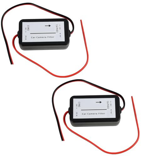 2 filtros para cámara de visión trasera, filtro de 12 V, relé de potencia CC, condensador de cámara de marcha atrás, filtro de señal de 12 V CC para sistemas de cámara de visión trasera, adecuado para