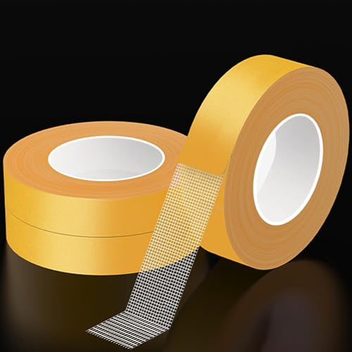 KAIYUER 3 Pack Double Sided Fabric Tape Heavy Duty,1 Inch Wide,Strong Double Sided Tape for Clothes,Crafts,Walls and Woodworker,No Glue Residue High Stickness Mounting Tape,Total Length 198 feet