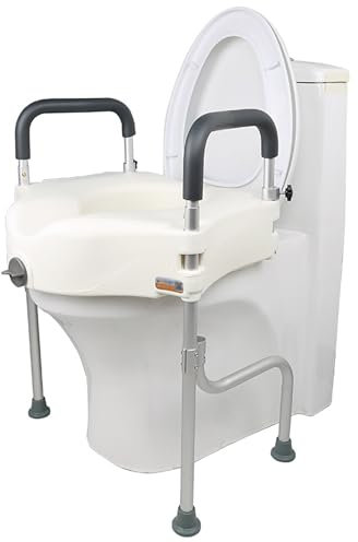 Rialzo per sedile WC per una maggiore sicurezza, angolo regolabile a 170°, supporta fino a 150 kg, telaio antiscivolo per anziani e disabili