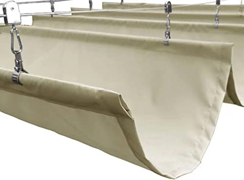 Toldo tipo vela de 190 g/m², resistente al agua, con 98% de bloqueo UV, resistente, para patio, jardín, toldo ondulado, 1,4 x 300 cm