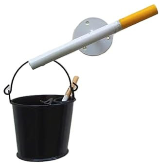 RUNZE765Z Standaschenbecher Aschesäulen-Aschenbecher zur Wandmontage im Freien for öffentliche Plätze, Schornsteinlöscher mit Aufbewahrungseimer Aschenbecher Outdoor/Aschenbecher